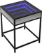 vidaXL - Nachtkastje - met - Infinity - LED - 40x40x51 - cm - grijs - sonoma - eiken