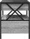 vidaXL - Nachtkastje - met - Infinity - LED - 40x40x51 - cm - grijs - sonoma - eiken