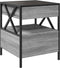 vidaXL - Nachtkastje - met - Infinity - LED - 40x40x51 - cm - grijs - sonoma - eiken