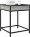 vidaXL - Nachtkastje - met - Infinity - LED - 40x40x51 - cm - grijs - sonoma - eiken