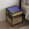 vidaXL - Nachtkastje - met - Infinity - LED - 40x40x51 - cm - sonoma - eikenkleurig