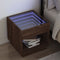 vidaXL - Nachtkastje - met - Infinity - LED - 50x50x50 - cm - bruin - eikenkleurig