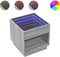 vidaXL - Nachtkastje - met - Infinity - LED - 50x50x50 - cm - grijs - sonoma - eiken