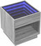 vidaXL - Nachtkastje - met - Infinity - LED - 50x50x50 - cm - grijs - sonoma - eiken
