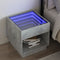 vidaXL - Nachtkastje - met - Infinity - LED - 50x50x50 - cm - betongrijs