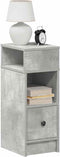 vidaXL - Nachtkastje - met - lade - 25x31x66 - cm - betongrijs
