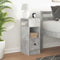 vidaXL - Nachtkastje - met - lade - 25x31x66 - cm - betongrijs