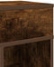 vidaXL - Nachtkastje - met - lade - 25x31x66 - cm - gerookt - eikenkleurig