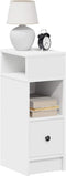vidaXL - Nachtkastje - met - lade - 25x31x66 - cm - wit