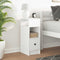 vidaXL - Nachtkastje - met - lade - 25x31x66 - cm - wit