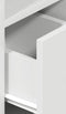 vidaXL - Nachtkastje - met - lade - 25x31x66 - cm - wit