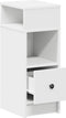 vidaXL - Nachtkastje - met - lade - 25x31x66 - cm - wit