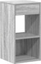 vidaXL - Nachtkastje - met - lade - 35x34x66,5 - cm - grijs - sonoma - eikenkleurig
