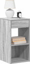 vidaXL - Nachtkastje - met - lade - 35x34x66,5 - cm - grijs - sonoma - eikenkleurig