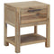 vidaXL - Nachtkastje - met - lade - 40x30x48 - cm - massief - acaciahout