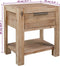 vidaXL - Nachtkastje - met - lade - 40x30x48 - cm - massief - acaciahout