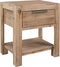 vidaXL - Nachtkastje - met - lade - 40x30x48 - cm - massief - acaciahout