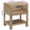 vidaXL - Nachtkastje - met - lade - 40x30x48 - cm - massief - acaciahout