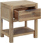 vidaXL - Nachtkastje - met - lade - 40x30x48 - cm - massief - acaciahout
