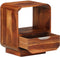 vidaXL - Nachtkastje - met - lade - 40x30x50 - cm - massief - sheeshamhout
