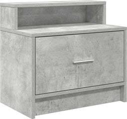 vidaXL - Nachtkastje - met - lade - 51x31x47 - cm - betongrijs