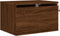 vidaXL - Nachtkastje - met - LED's - wandgemonteerd - bruin - eikenkleur