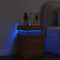vidaXL - Nachtkastje - met - LED-verlichting - 35x39x55 - cm - bruin - eikenkleur