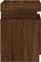 vidaXL - Nachtkastje - met - LED-verlichting - 35x39x55 - cm - bruin - eikenkleur