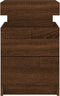 vidaXL - Nachtkastje - met - LED-verlichting - 35x39x55 - cm - bruin - eikenkleur