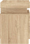 vidaXL - Nachtkastje - met - LED-verlichting - 35x39x55 - cm - sonoma - eikenkleurig