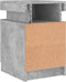 vidaXL - Nachtkastje - met - LED-verlichting - 35x39x55 - cm - betongrijs