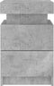 vidaXL - Nachtkastje - met - LED-verlichting - 35x39x55 - cm - betongrijs