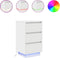 vidaXL - Nachtkastje - met - LED-verlichting - 38x34x65 - cm - wit