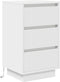 vidaXL - Nachtkastje - met - LED-verlichting - 38x34x65 - cm - wit