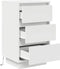 vidaXL - Nachtkastje - met - LED-verlichting - 38x34x65 - cm - wit