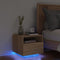 vidaXL - Nachtkastje - met - LED-verlichting - 40x39x37 - cm - sonoma - eikenkleurig