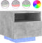 vidaXL - Nachtkastje - met - LED-verlichting - 40x39x37 - cm - betongrijs