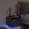 vidaXL - Nachtkastje - met - LED-verlichting - 40x39x37 - cm - zwart