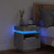 vidaXL - Nachtkastje - met - LED-verlichting - 40x39x48,5 - cm - betongrijs