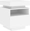 vidaXL - Nachtkastje - met - LED-verlichting - 40x39x48,5 - cm - wit