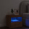 vidaXL - Nachtkastje - met - LED-verlichting - 50x40x45 - cm - bruin - eikenkleur