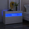 vidaXL - Nachtkastje - met - LED-verlichting - 60x35x40 - cm - bewerkt - hout - wit