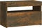 vidaXL - Nachtkastje - met - LED-verlichting - 60x35x40 - cm - gerookt - eikenkleur