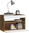 vidaXL - Nachtkastje - met - LED-verlichting - 60x35x40 - cm - gerookt - eikenkleur