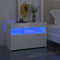 vidaXL - Nachtkastje - met - LED-verlichting - 60x35x40 - cm - hoogglans - wit