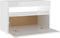 vidaXL - Nachtkastje - met - LED-verlichting - 60x35x40 - cm - hoogglans - wit