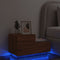 vidaXL - Nachtkastje - met - LED-verlichting - 70x36x40,5 - cm - bruin - eikenkleur