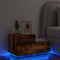 vidaXL - Nachtkastje - met - LED-verlichting - 70x36x40,5 - cm - gerookt - eiken