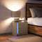 vidaXL - Nachtkastje - met - LED-verlichting - bewerkt - hout - sonoma - eikenkleur