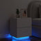 vidaXL - Nachtkastje - met - LED-verlichting - bewerkt - hout - wit